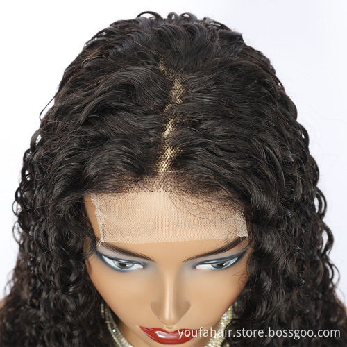 150% Density Transparent Lace Closure Wig 4x4 5x5 6x6 Deep Wave HD Frontal Closure Wig Raw Virgin Human Hair Lace Closure Wig